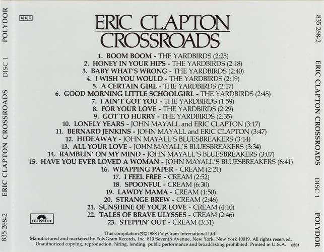 CD 1 — Eric Clapton